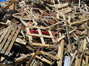 discarded wood pallets